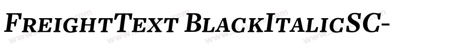 FreightText BlackItalicSC字体转换